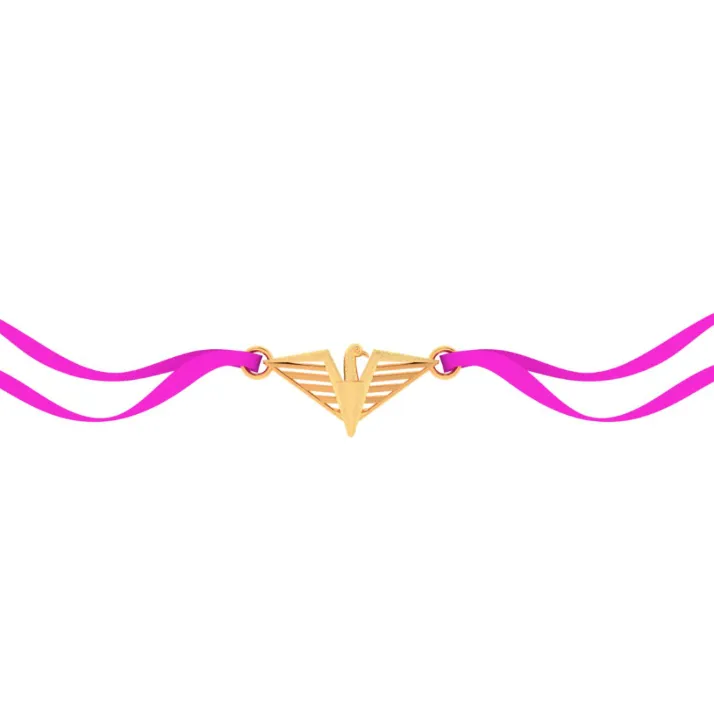 14k Exquisite Eagle Charm Gold Rakhi