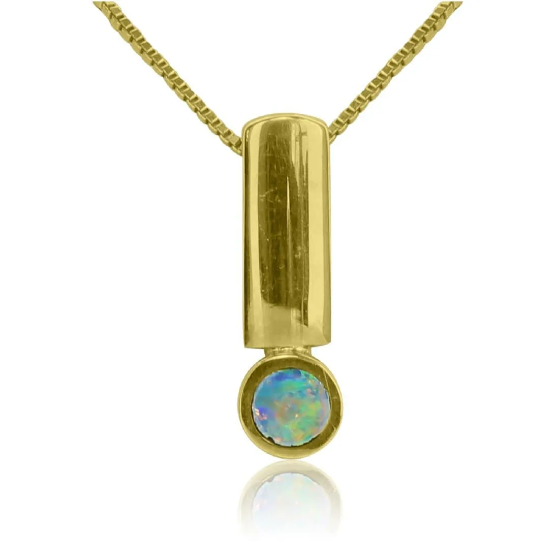 18kt Yellow Gold Opal Inlay pendant