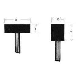1" x 1/8" x 1/8" Mounted Points PT-60Q White W Shaped