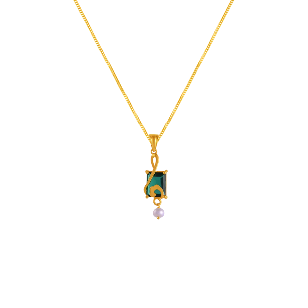 22k Square Gold Pendant From Goldlites Collection For You