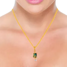 22k Square Gold Pendant From Goldlites Collection For You