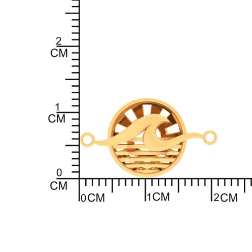 22k Wave Rising Majestic Gold Rakhi