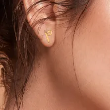 22KT Unique Shaped Gold Stud Earrings From Online Exclusive Collection