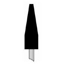3/4" x 2-1/2" Mounted Points PT-60P White A Shaped