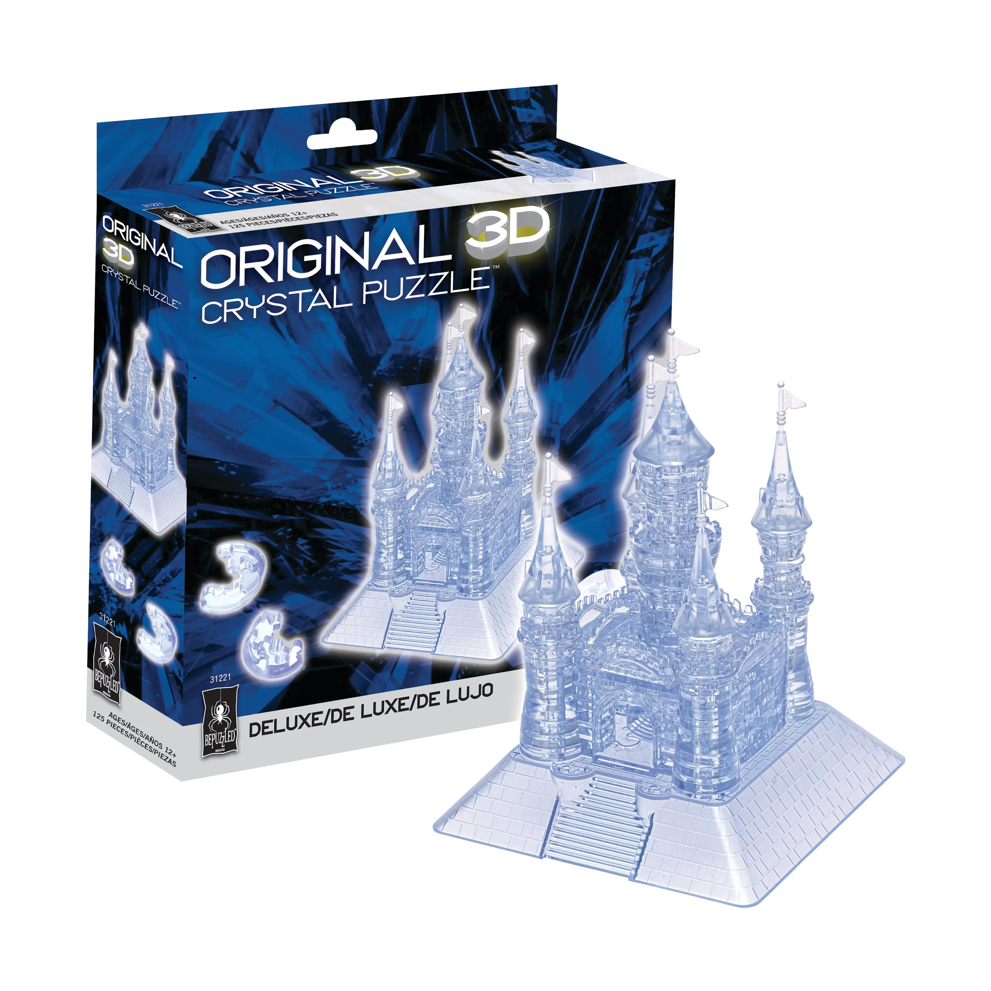 3D Crystal Puzzle - Grand Castle (Clear): 125 Pcs