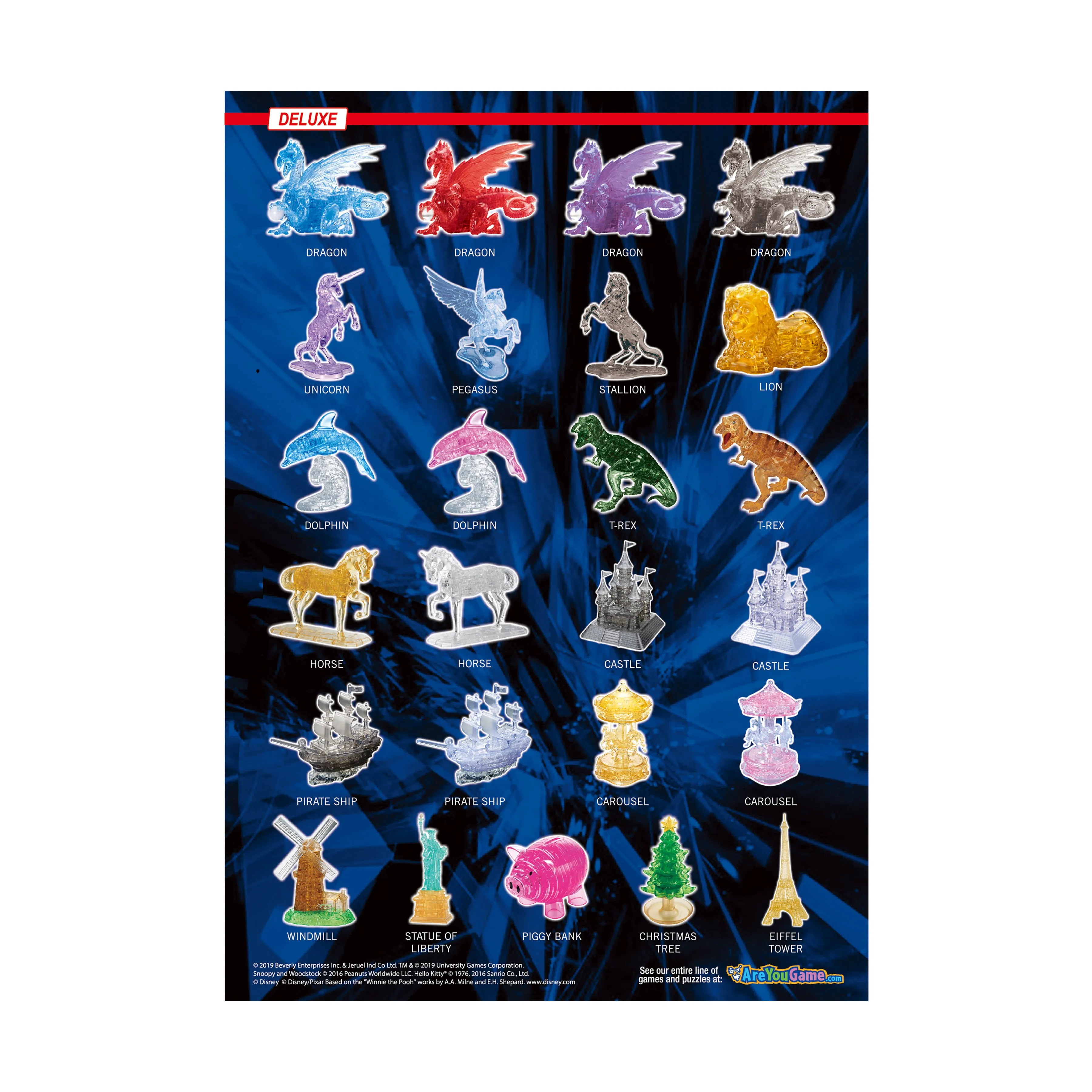 3D Crystal Puzzle - Grand Castle (Clear): 125 Pcs