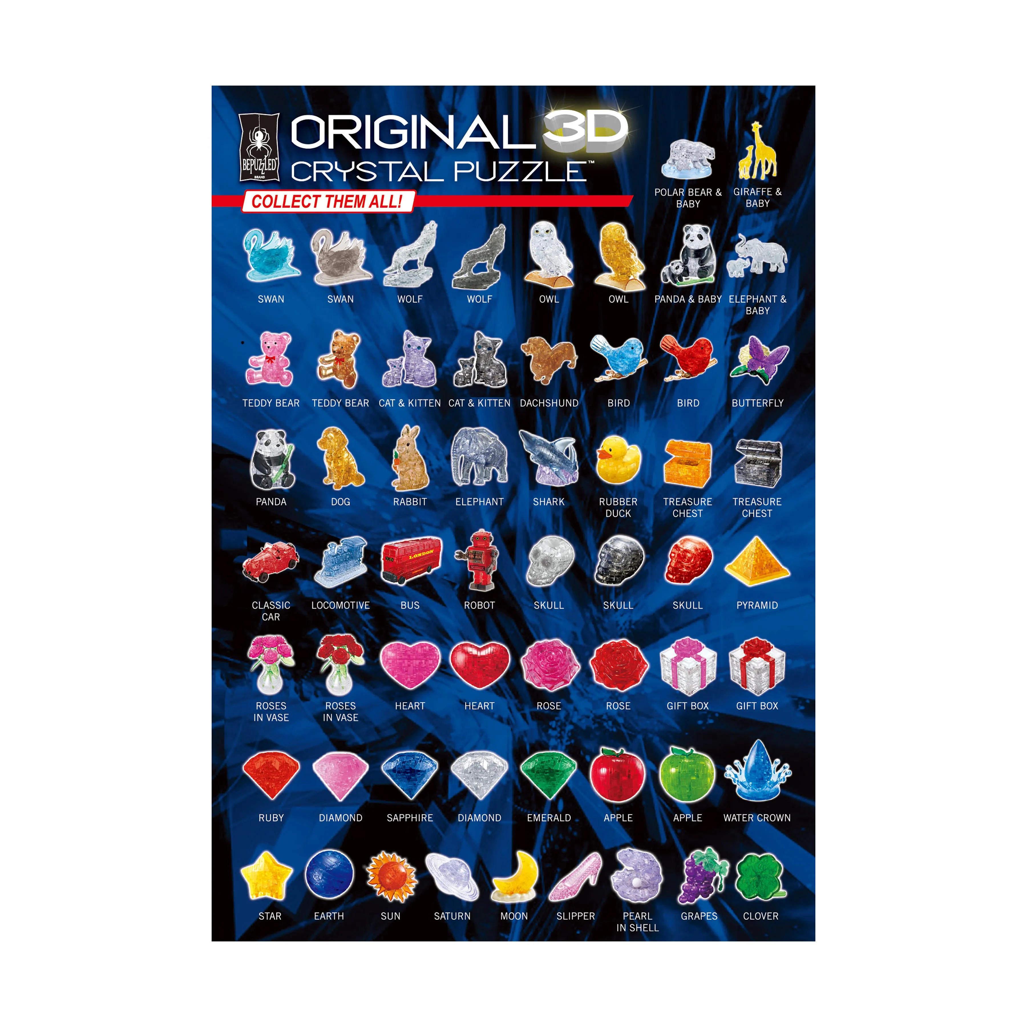 3D Crystal Puzzle - Grand Castle (Clear): 125 Pcs