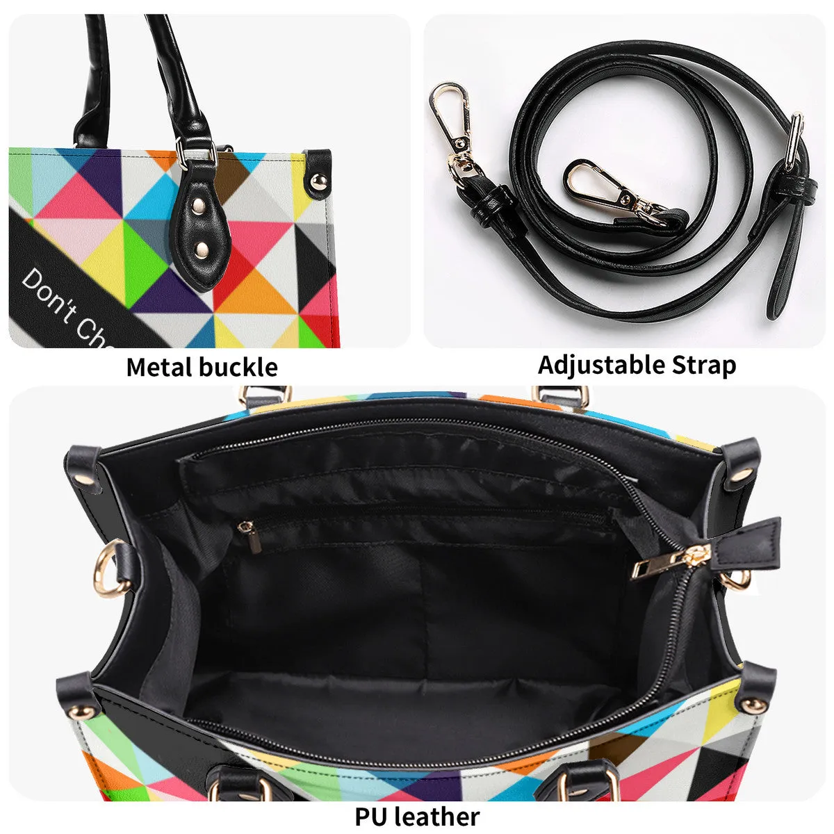45dgr DCYG White Logo & Green,Orange,Yellow & Multiple Sizes Upgraded Luxury Women PU Leather Handbag