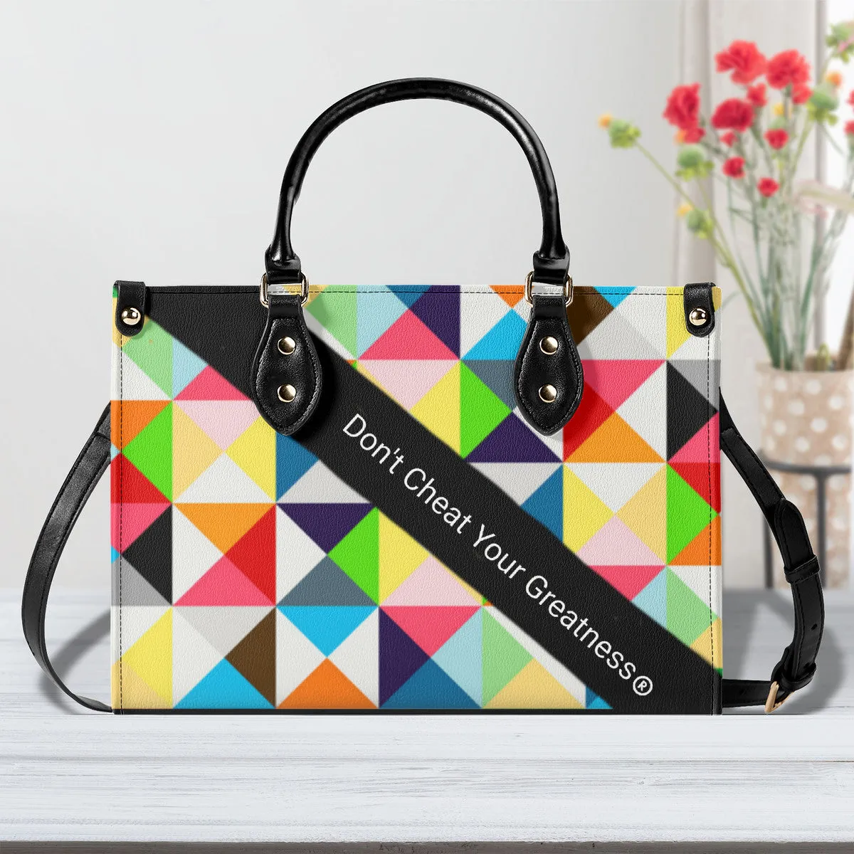 45dgr DCYG White Logo & Green,Orange,Yellow & Multiple Sizes Upgraded Luxury Women PU Leather Handbag