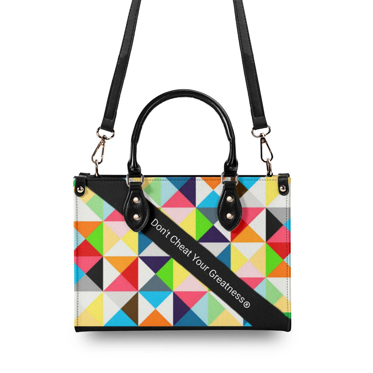 45dgr DCYG White Logo & Green,Orange,Yellow & Multiple Sizes Upgraded Luxury Women PU Leather Handbag