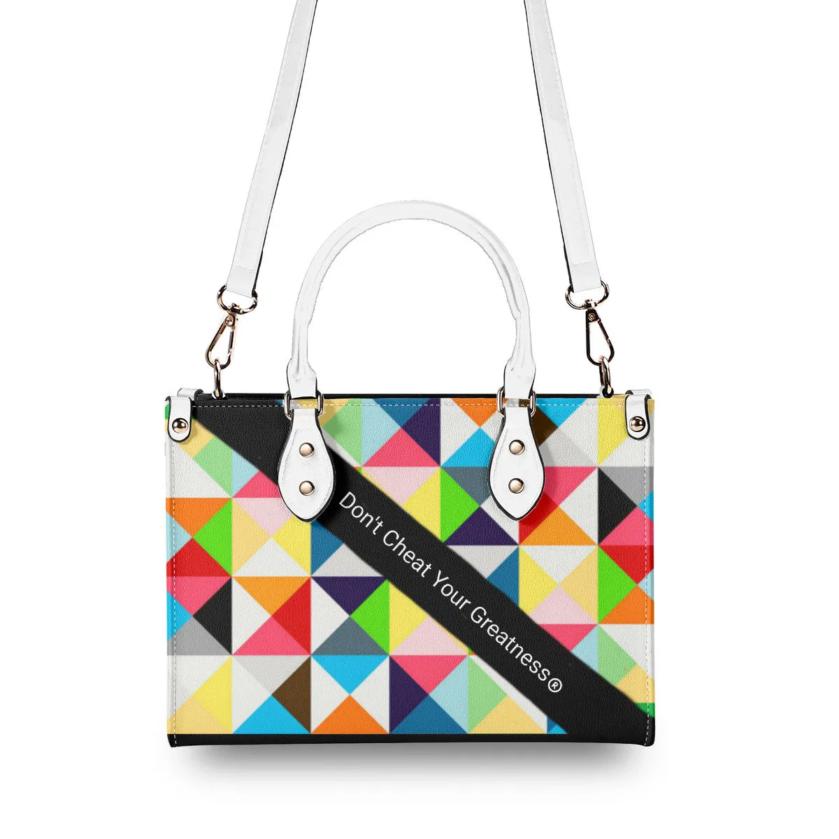 45dgr DCYG White Logo & Green,Orange,Yellow & Multiple Sizes Upgraded Luxury Women PU Leather Handbag