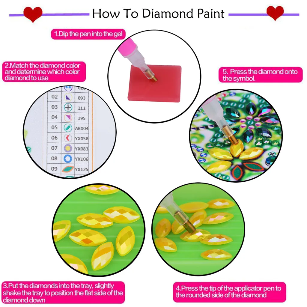 5D DIY  Special-Shaped Diamond- flower 30*40cm