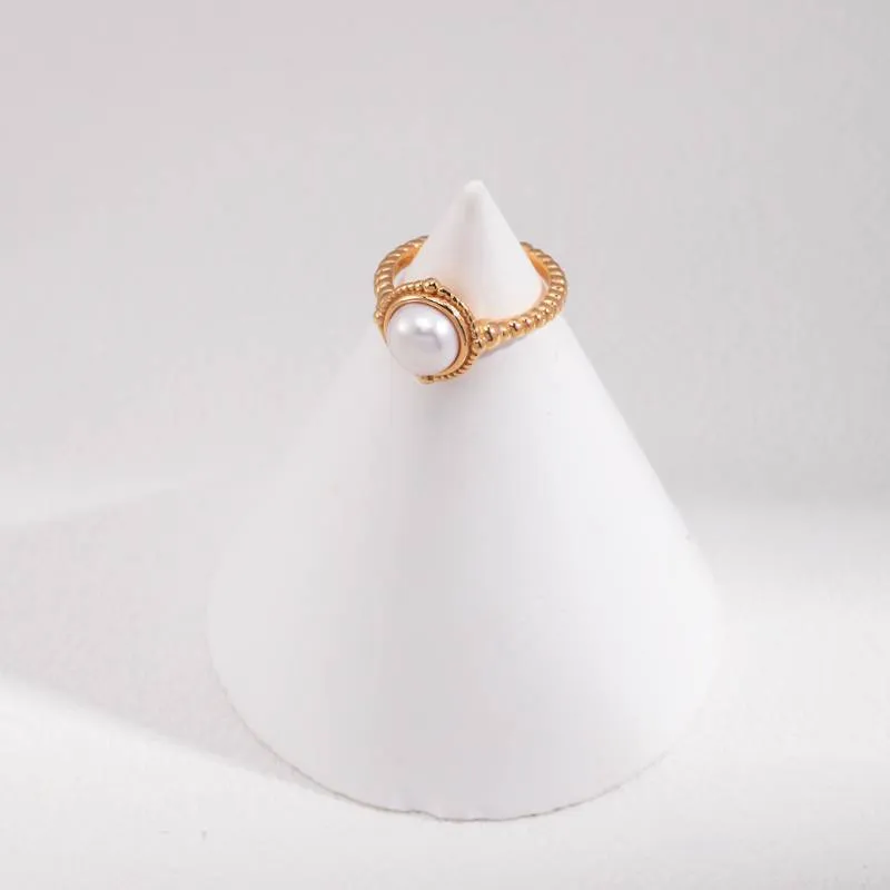 8mm Freshwater Pearl Ring -Gold Vermeil