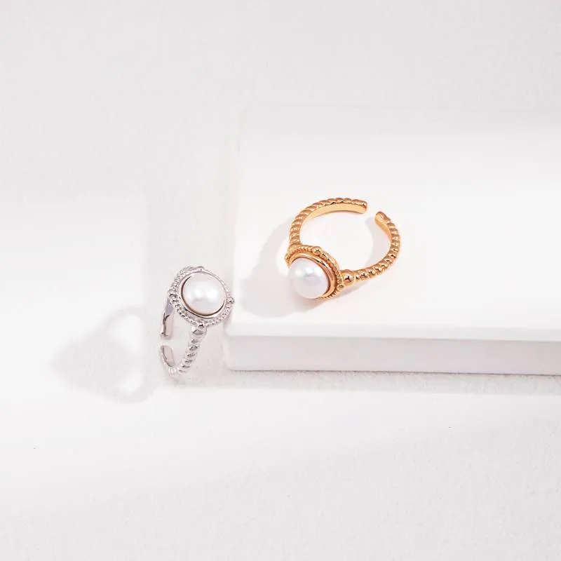 8mm Freshwater Pearl Ring -Gold Vermeil