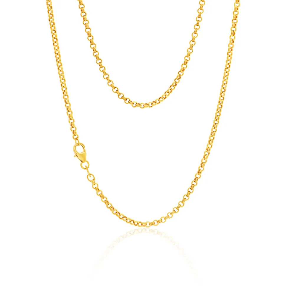 9ct Exquisite Yellow Gold Silver Filled Belcher Chain