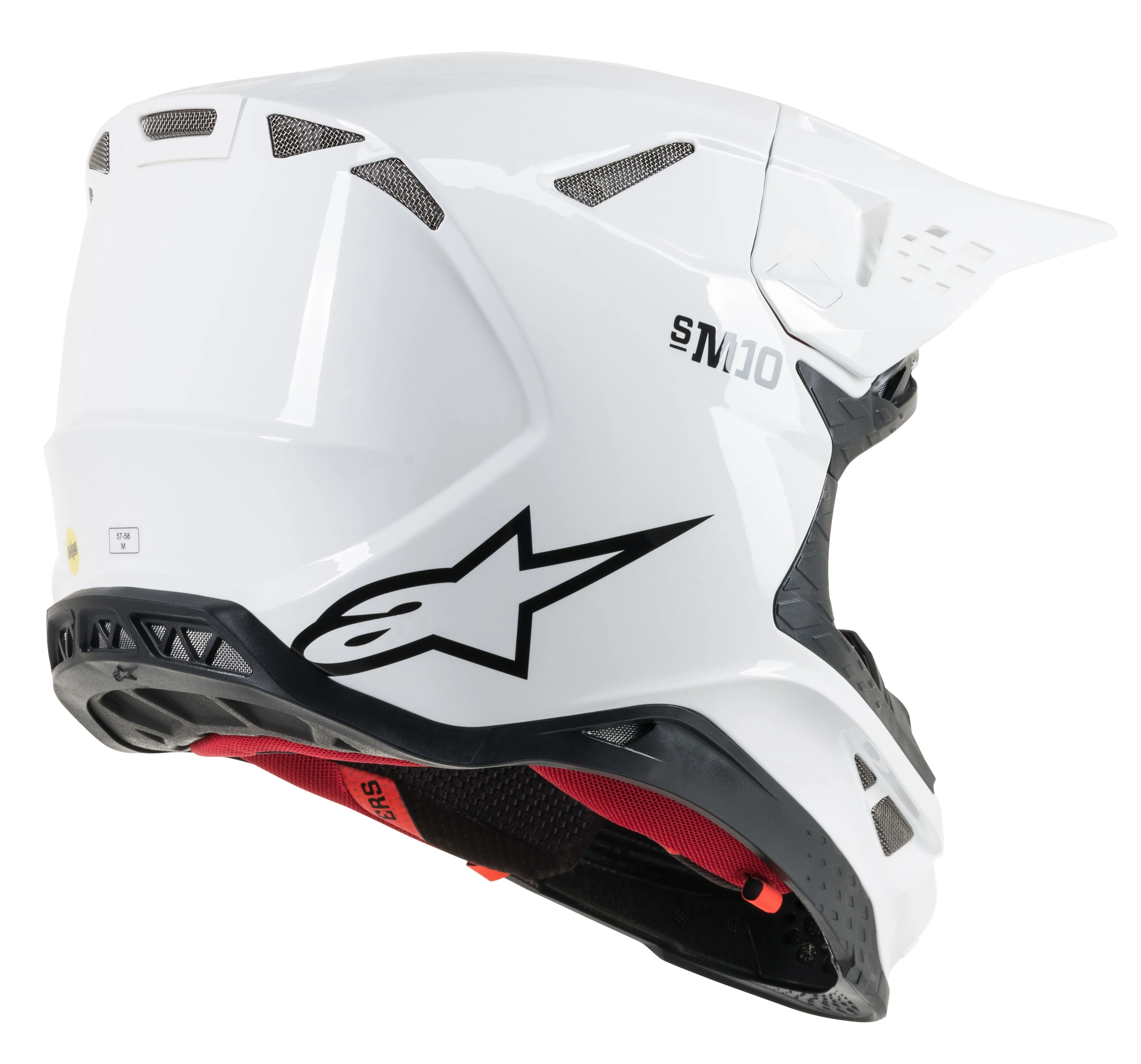 ALPINESTARS S.TECH S-M10 SOLID HELMET WHITE SM 8300319-2180-S