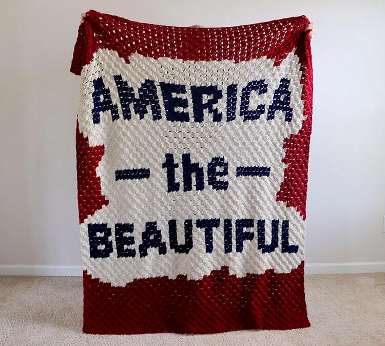 America the Beautiful Blanket (Crochet)