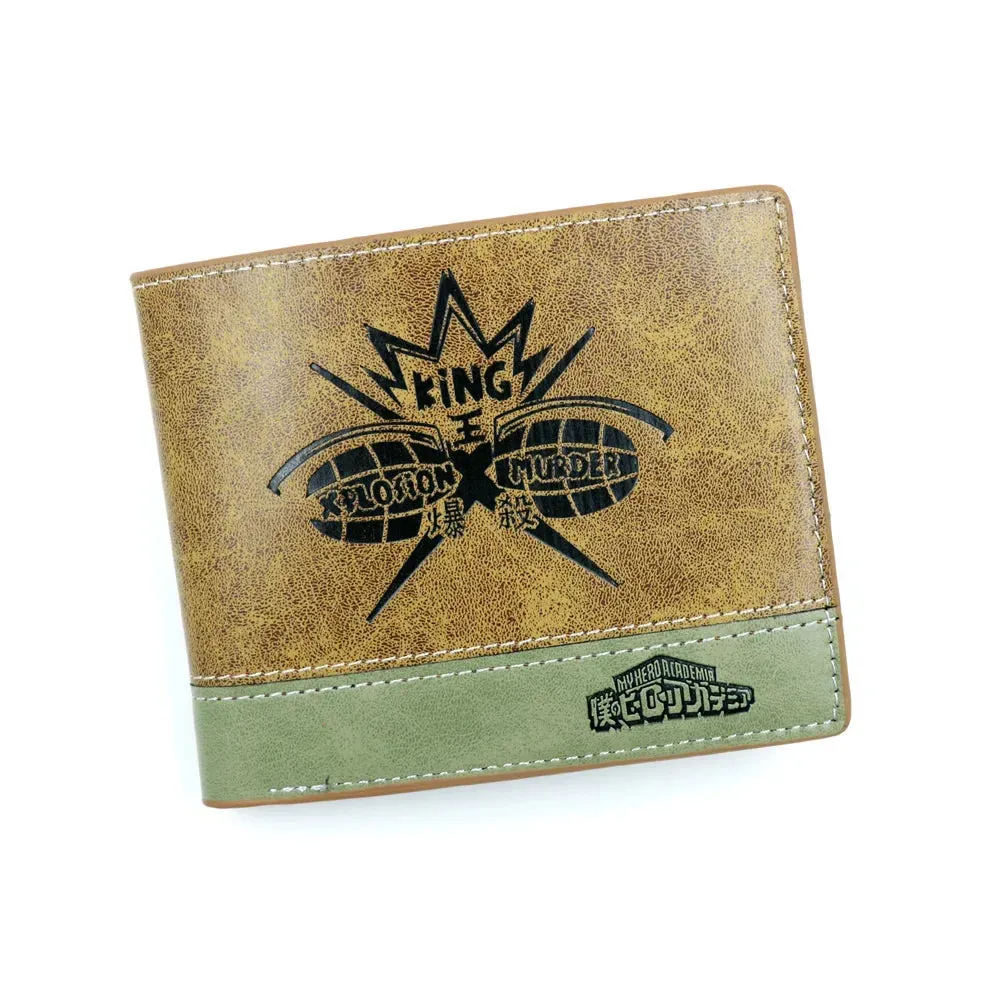 Anime Tokyo Ghoul Kaneki Ken Man Bifold Wallets Khaki Card Holders Coin Purse