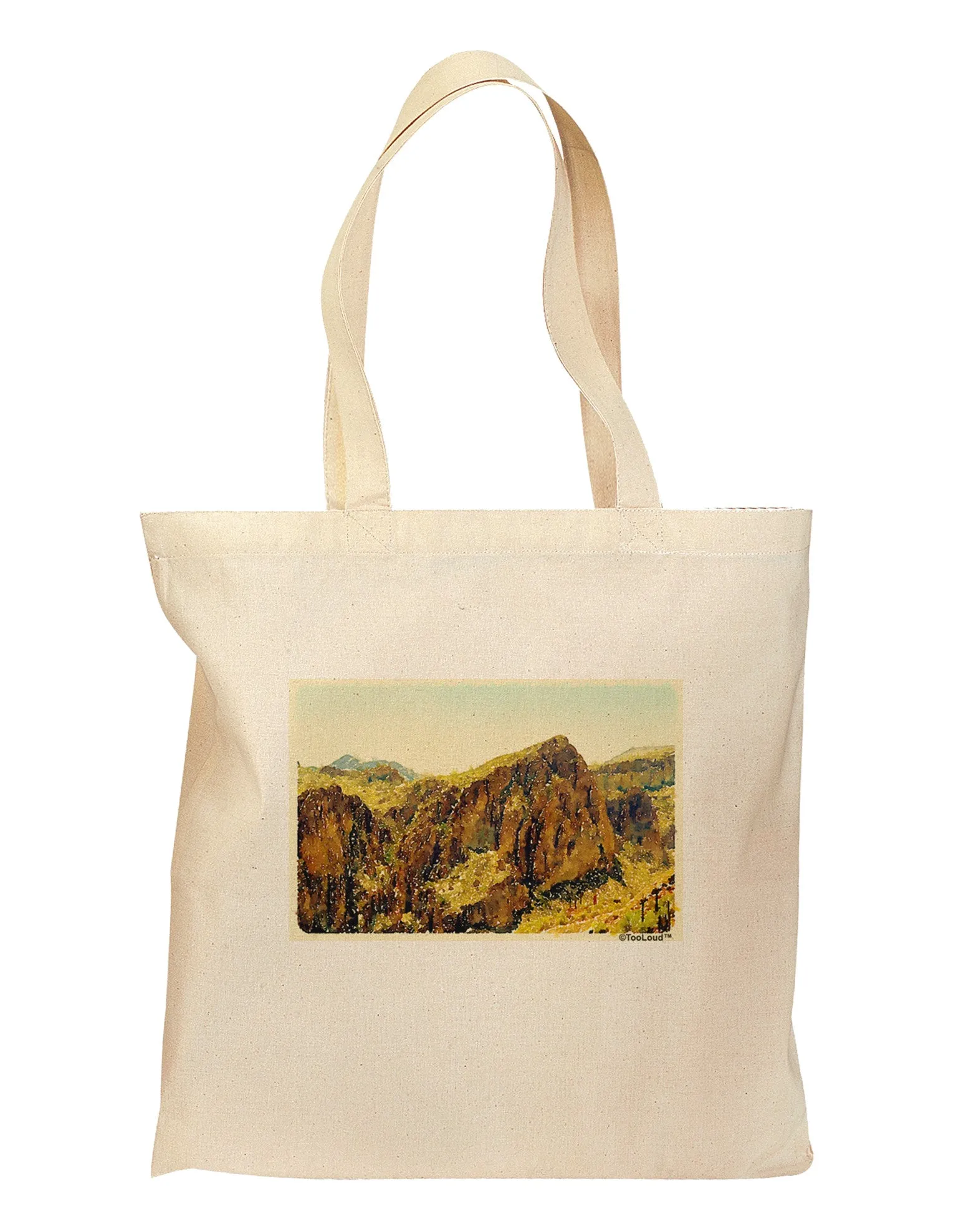 Arizona Mountains Watercolor Grocery Tote Bag