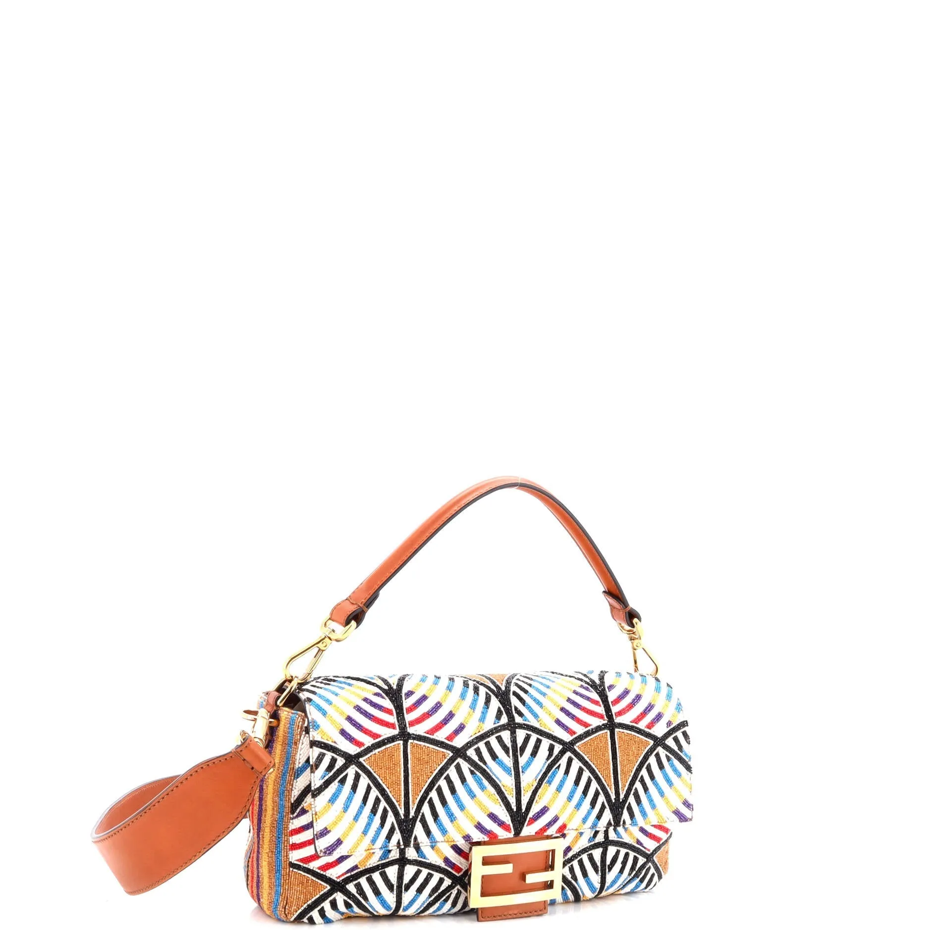 Baguette NM Bag Beaded Fabric Medium
