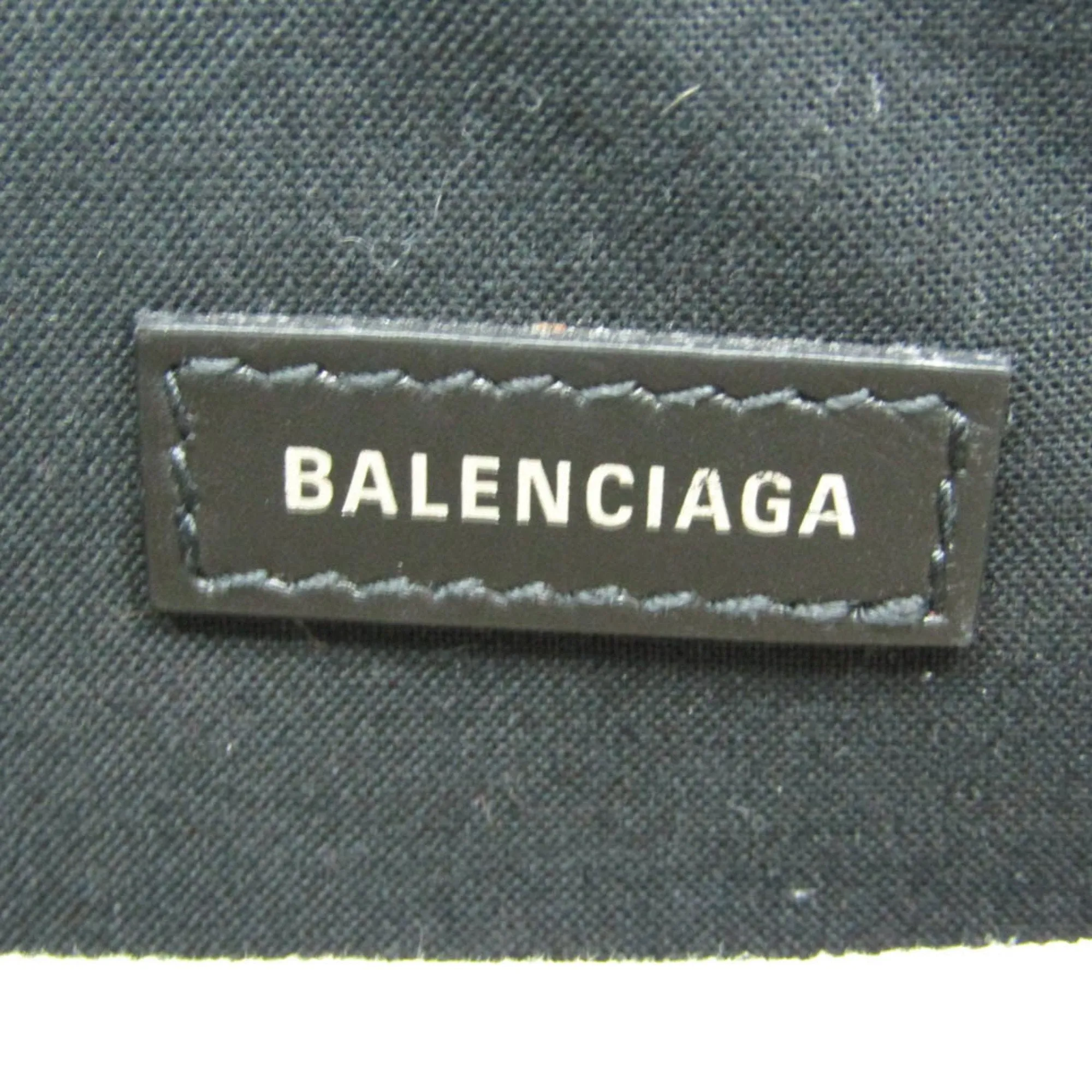 Balenciaga Navy pouch White Canvas Bag
