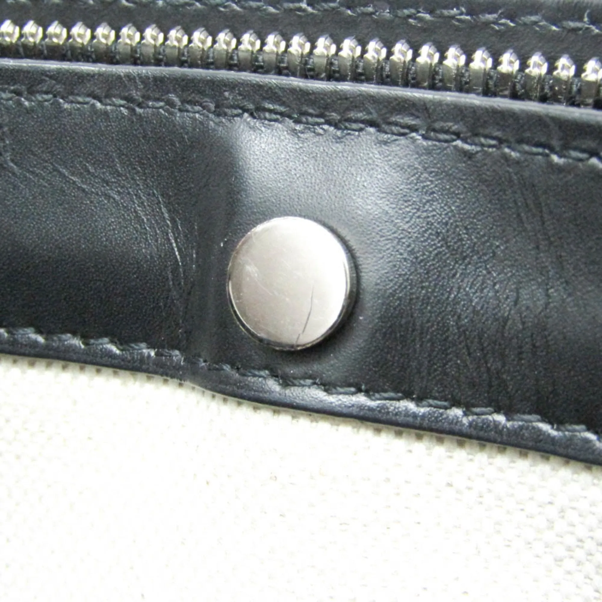 Balenciaga Navy pouch White Canvas Bag
