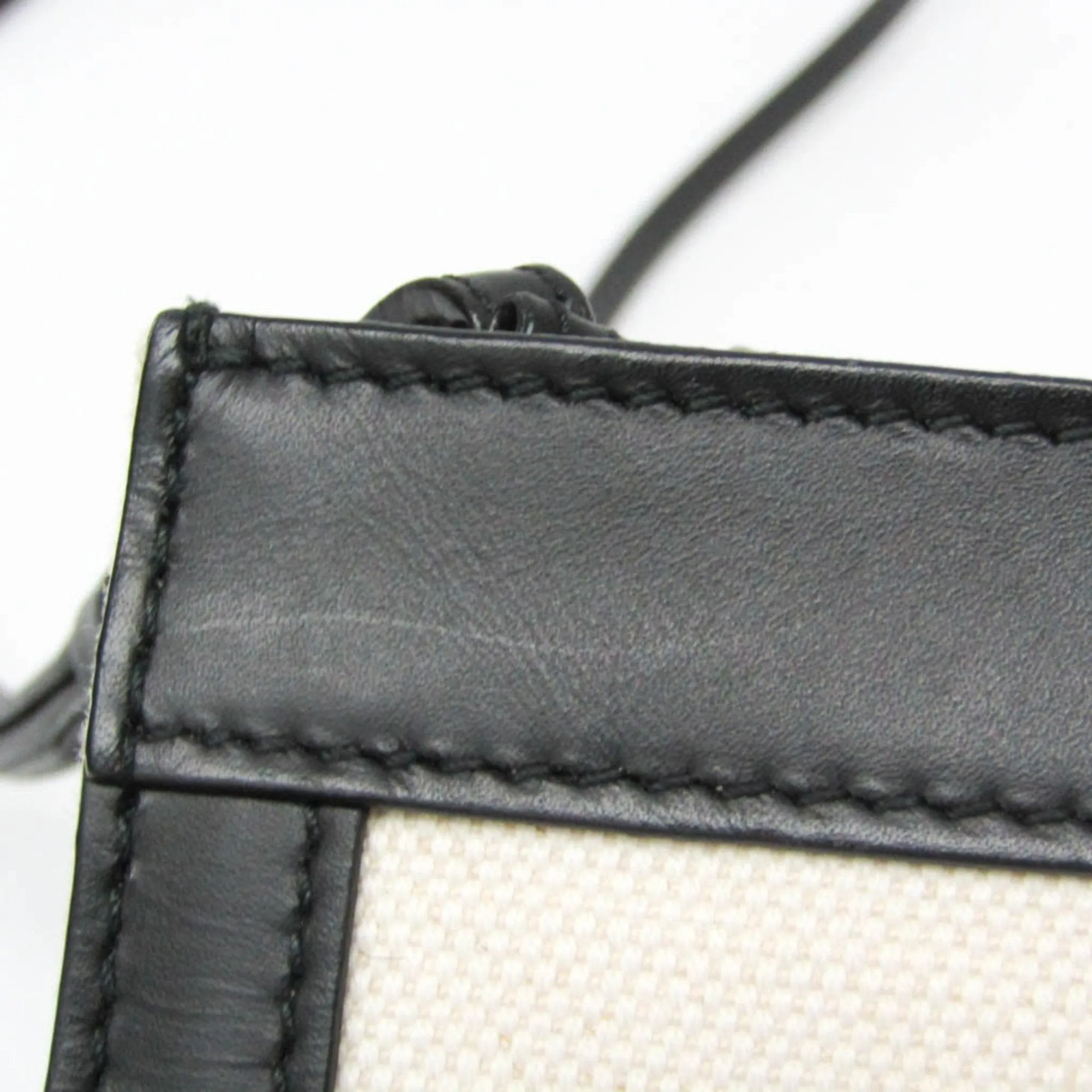 Balenciaga Navy pouch White Canvas Bag