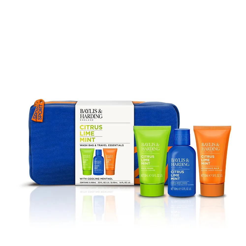 Baylis & Harding Sport Wash Bag Gift Set - Citrus, Lime and Mint