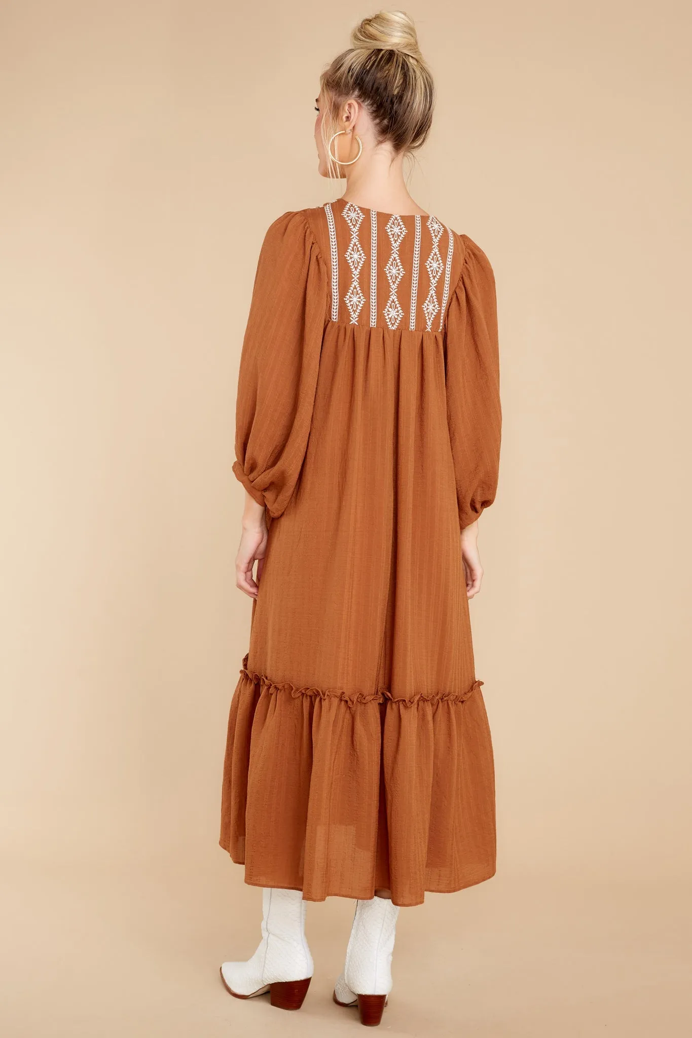 Beautiful Belle Cinnamon Midi Dress