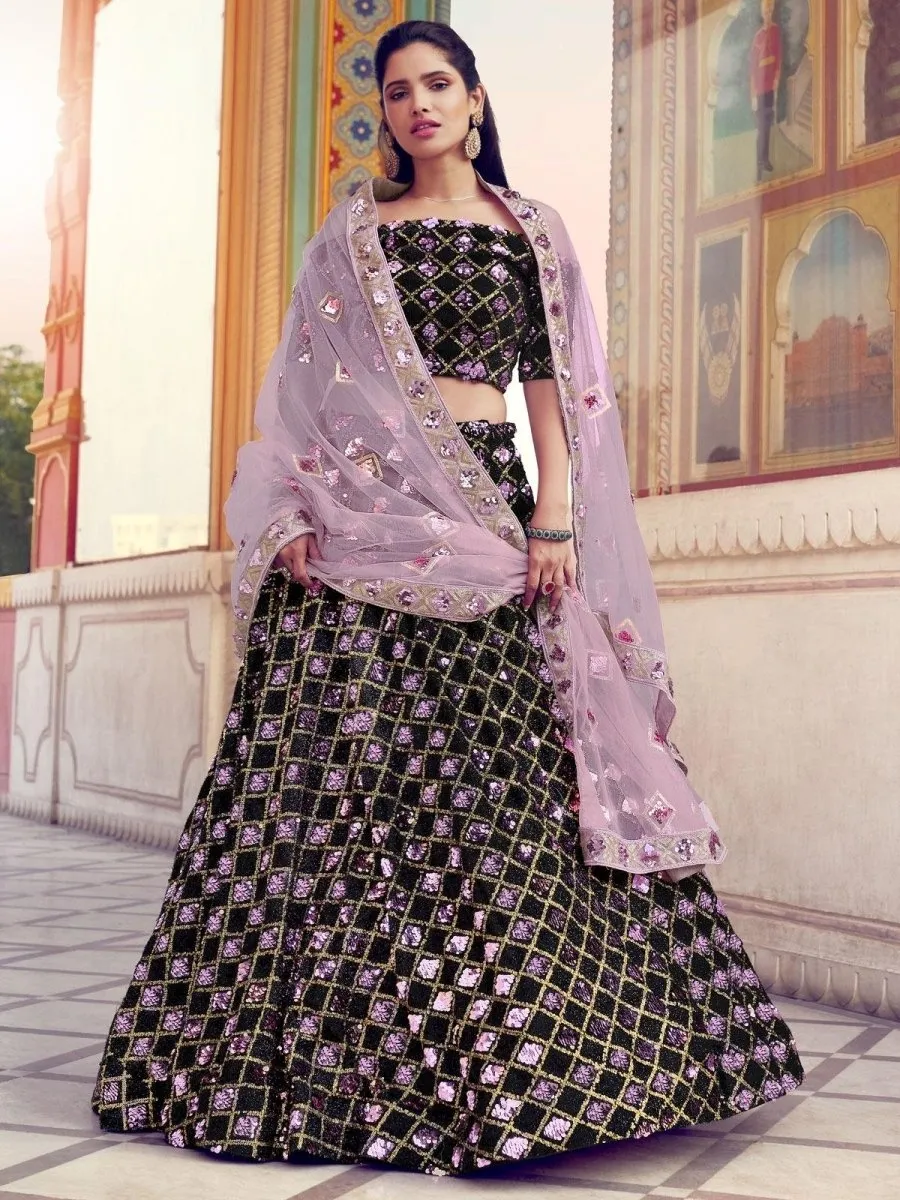 Beautiful Black Partywear Lehenga Choli
