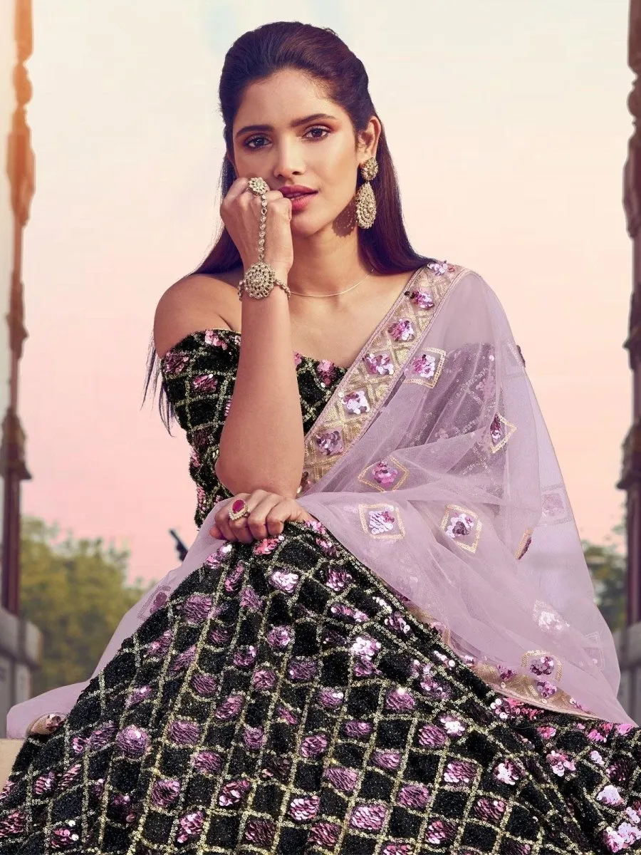 Beautiful Black Partywear Lehenga Choli