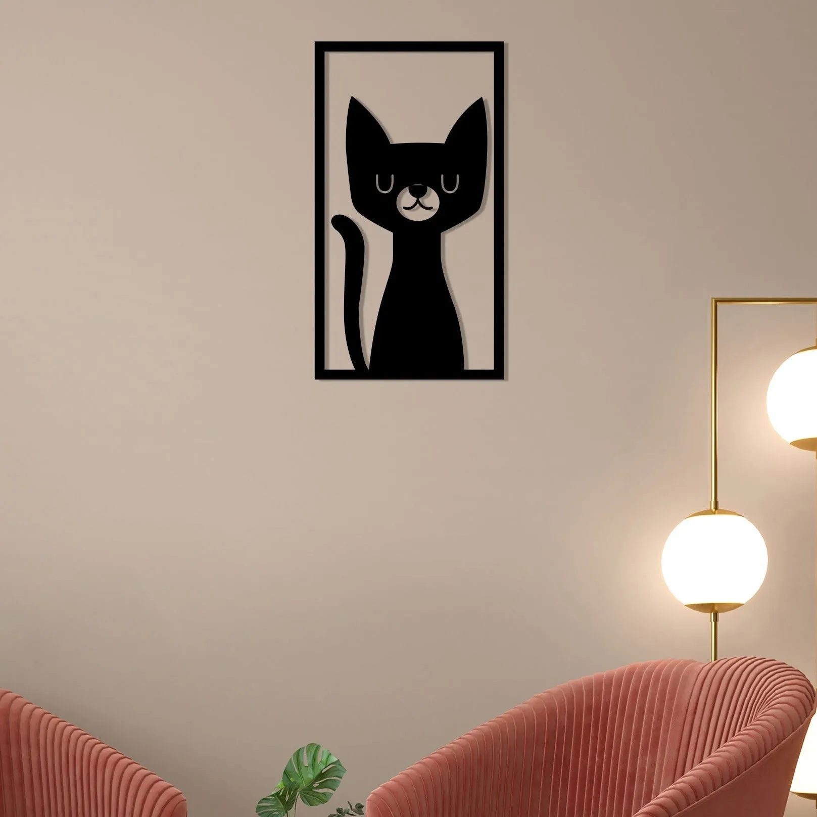 Beautiful Cat Metal Wall Art
