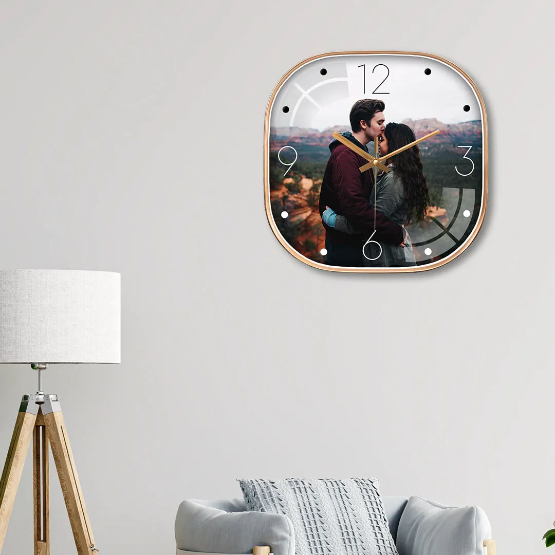 Beautiful Couple Photo Wall Clock