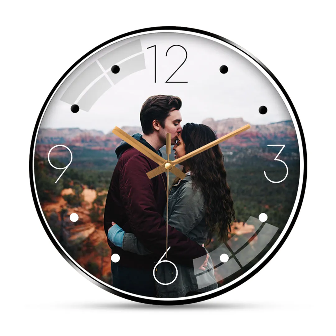 Beautiful Couple Photo Wall Clock