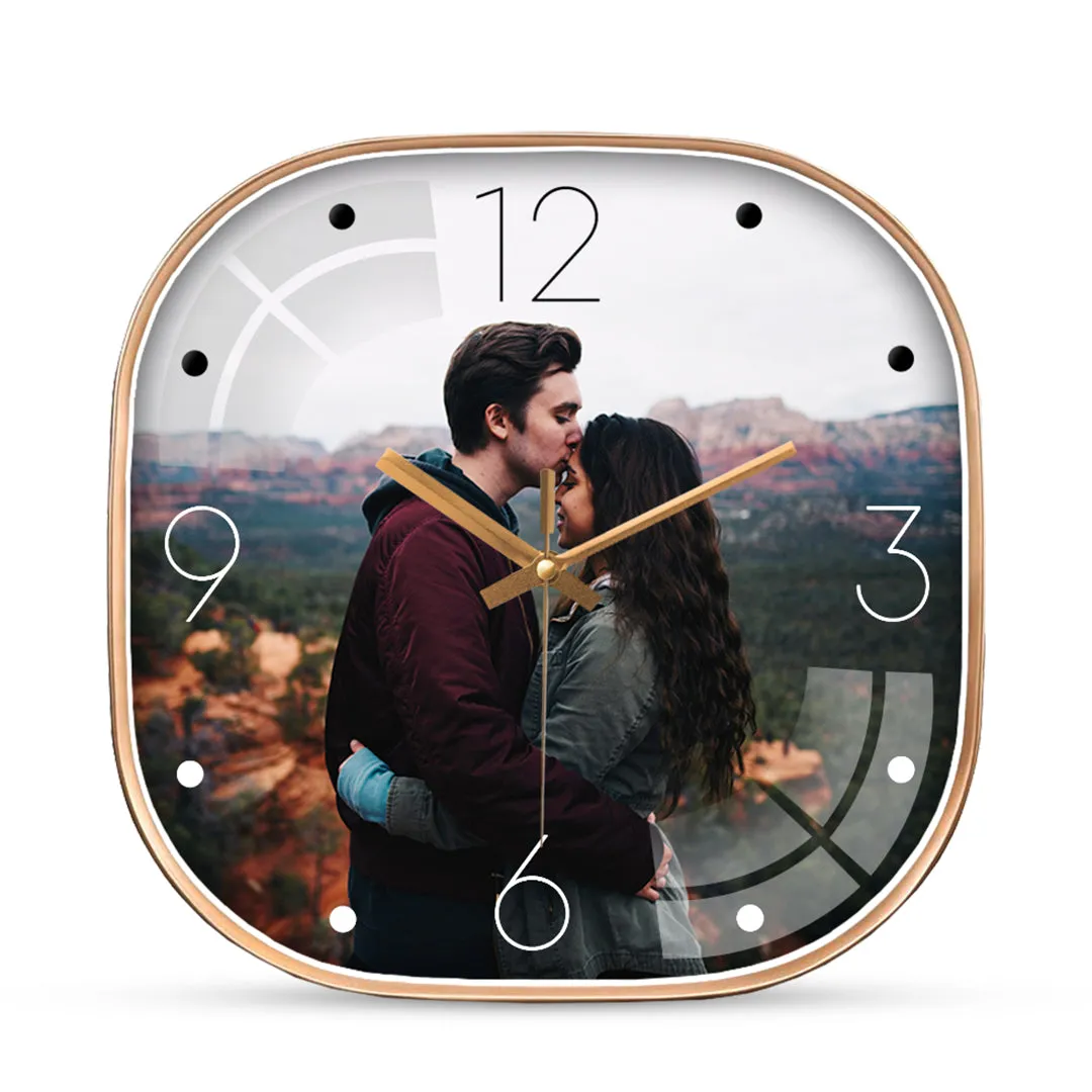 Beautiful Couple Photo Wall Clock