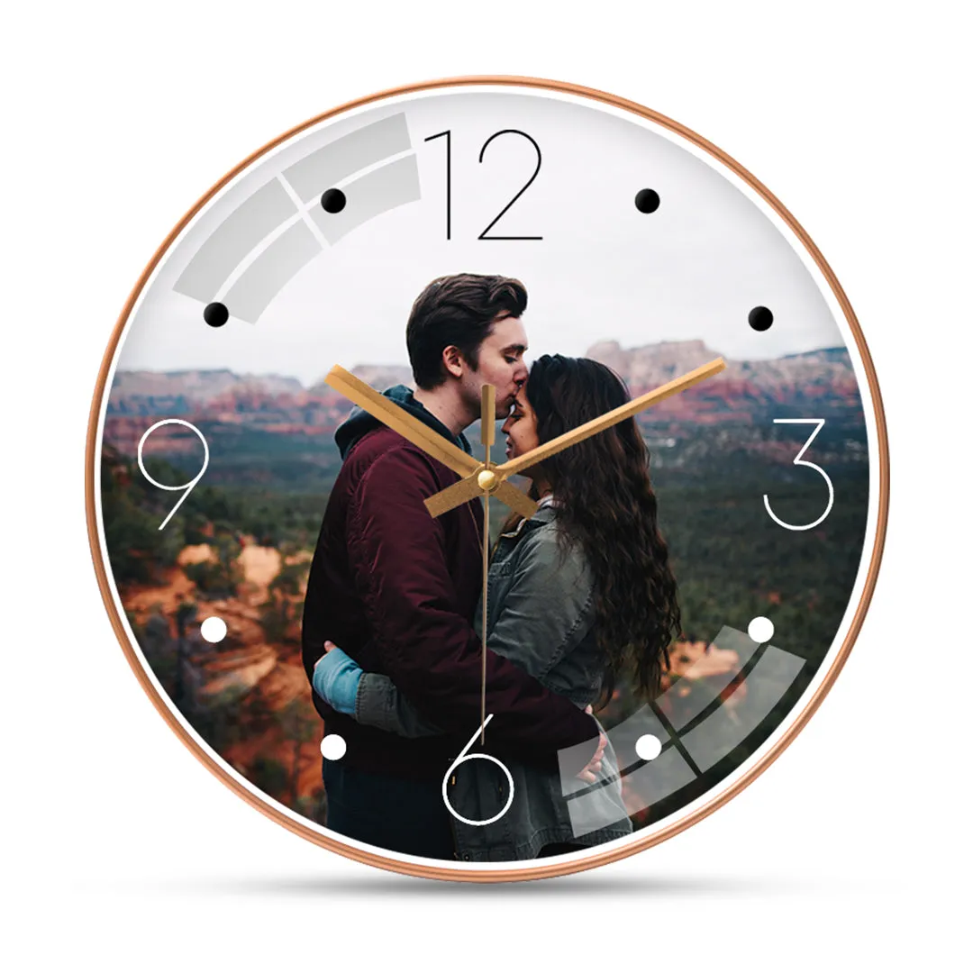 Beautiful Couple Photo Wall Clock