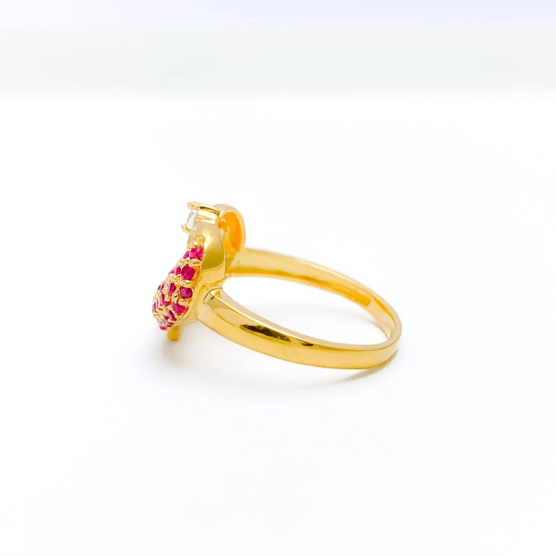 Beautiful Peacock Heart Ring