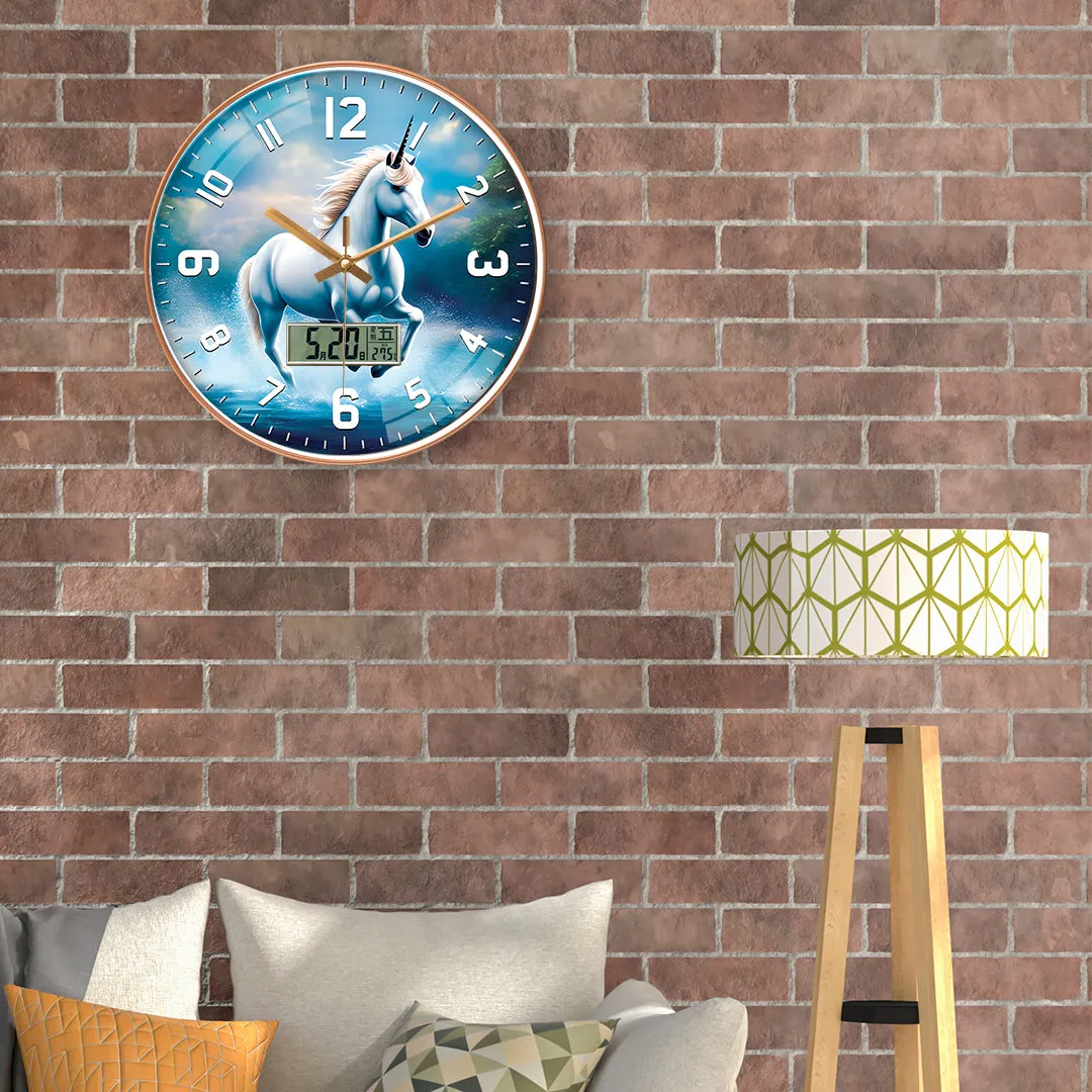 Beautiful white horse wall clock