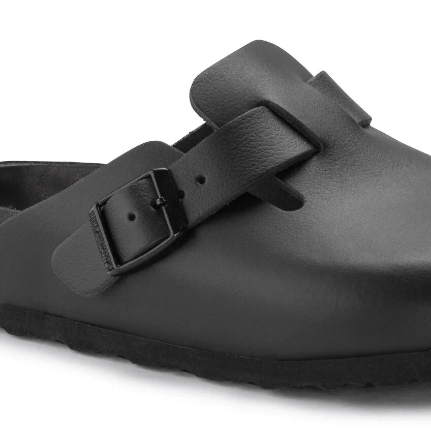 Boston Classic Footbed : Black Exquisite Smooth Leather