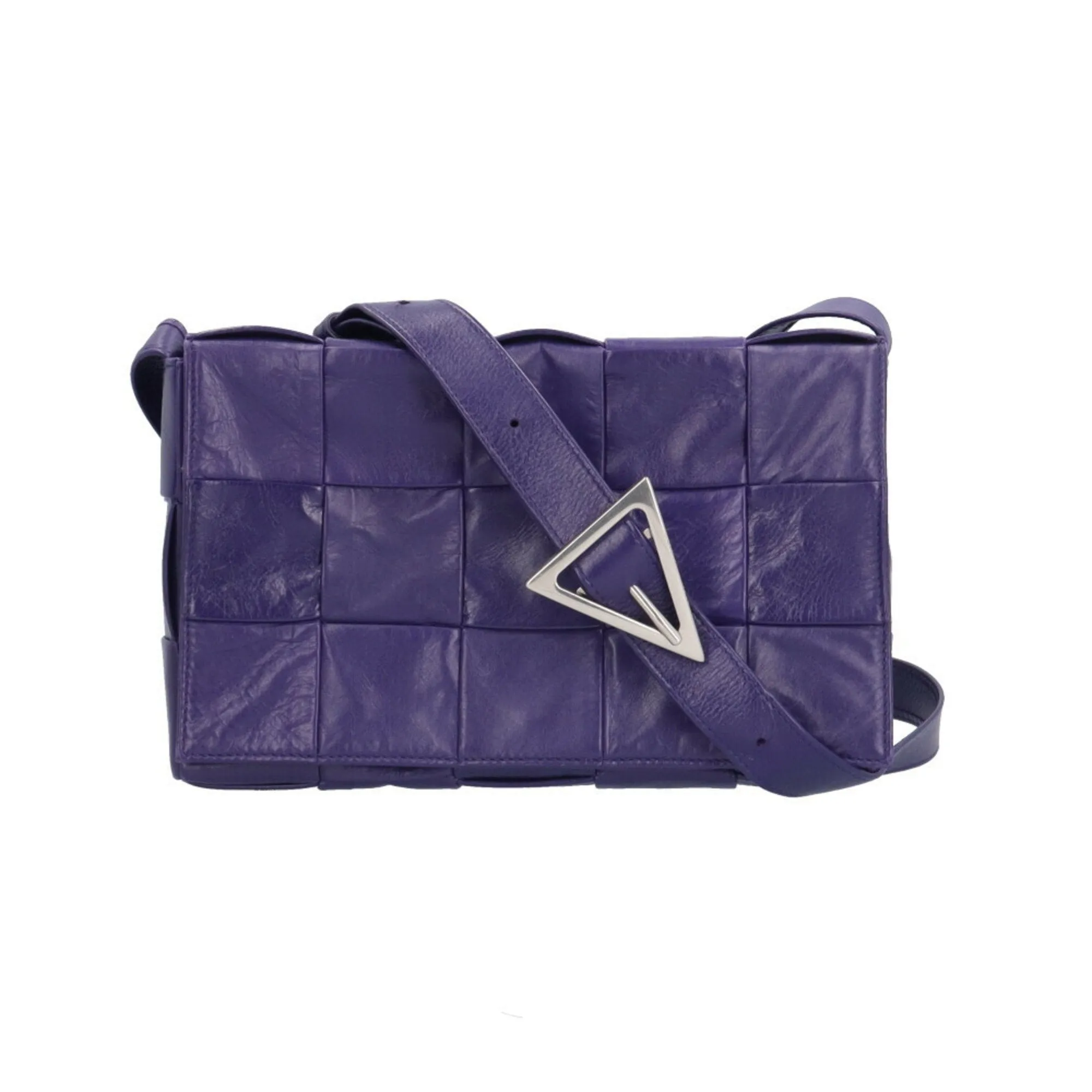Bottega Veneta Cassette Purple Leather Bag