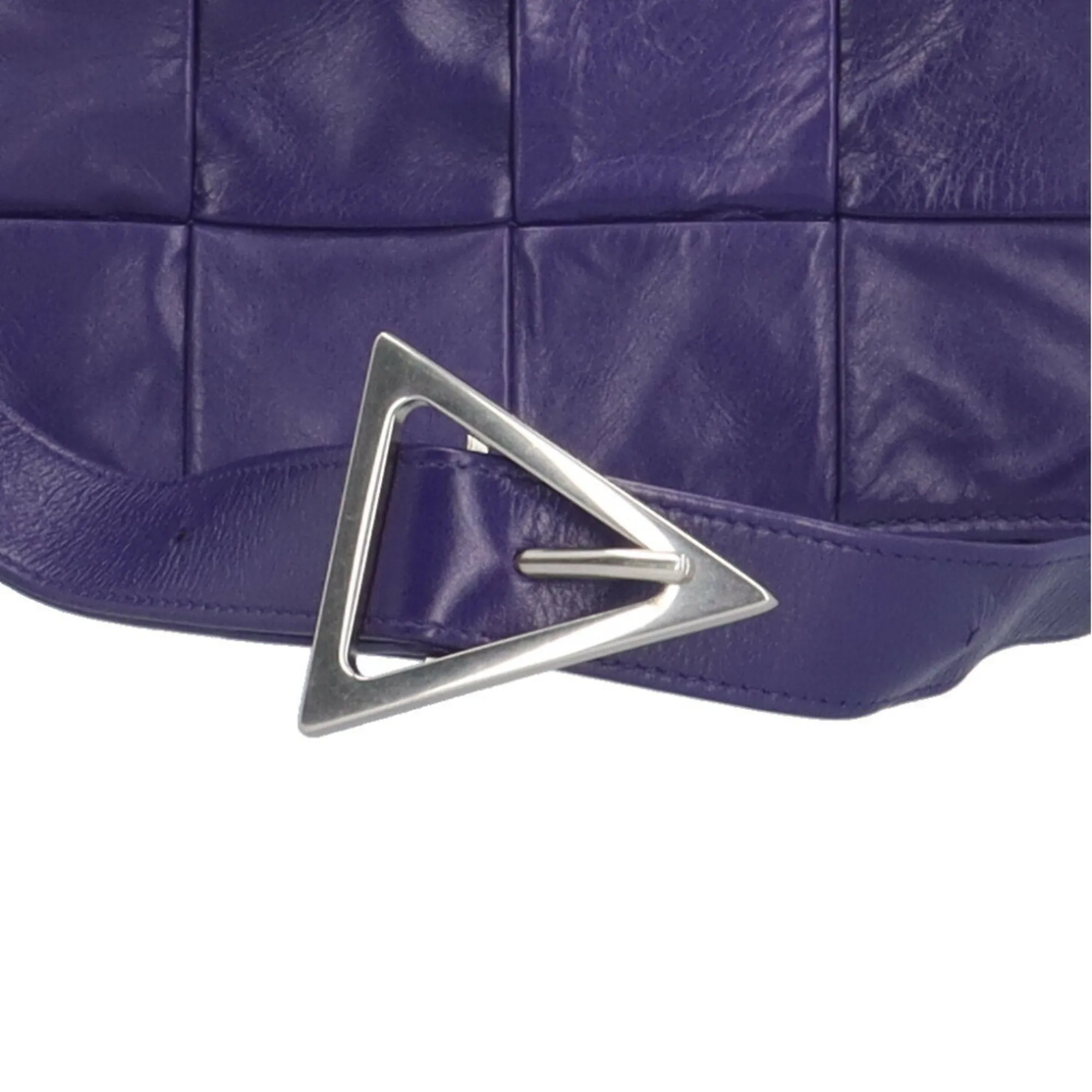 Bottega Veneta Cassette Purple Leather Bag