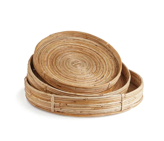 Cane Rattan Round Tray