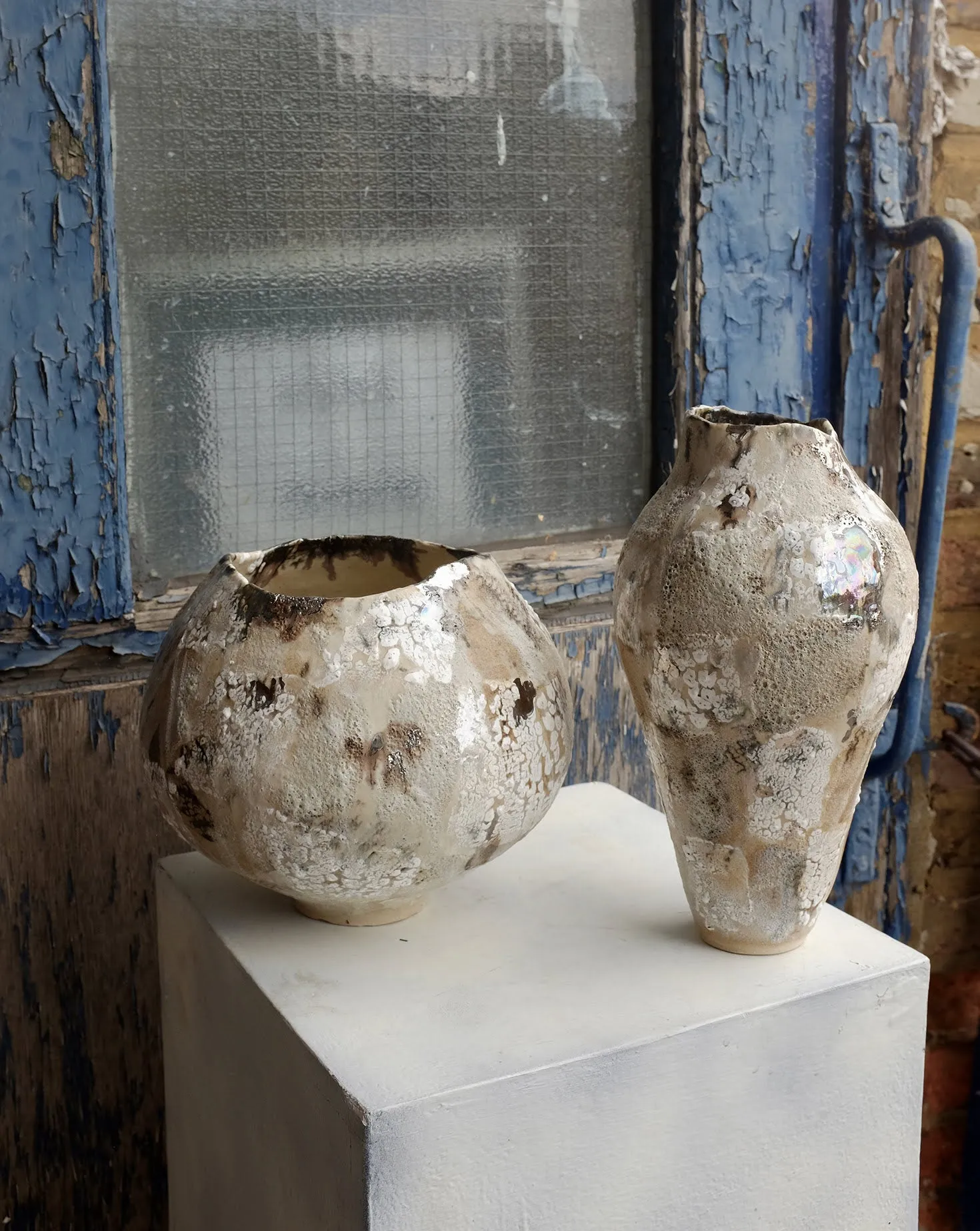 Checkers Crawl Moonjar Vase