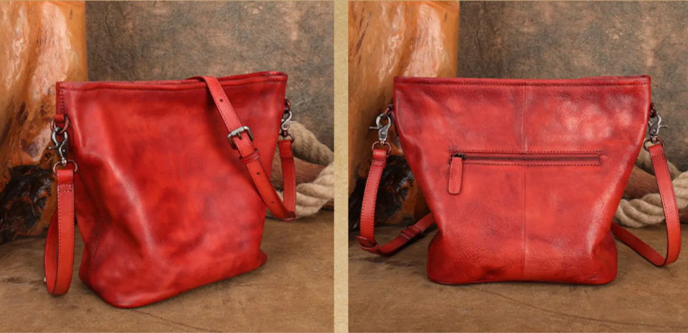 Chic Womens Leather Over The Shoulder Bag Black Crossbody Bags For Women