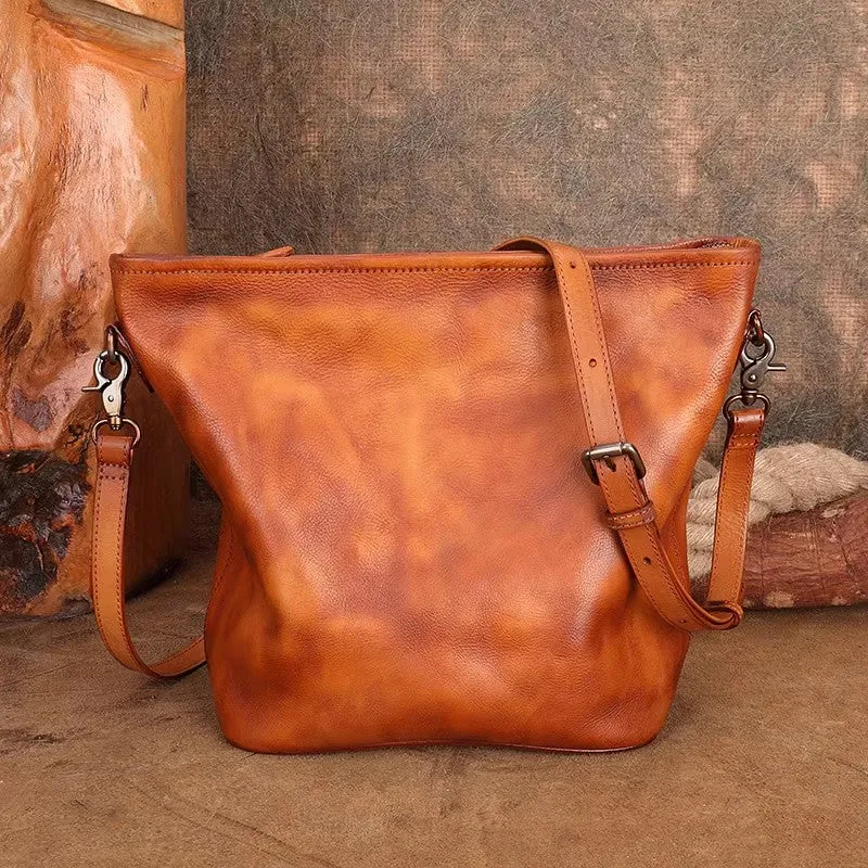 Chic Womens Leather Over The Shoulder Bag Black Crossbody Bags For Women