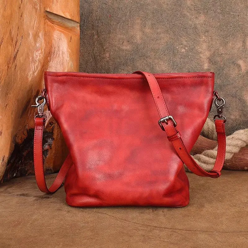 Chic Womens Leather Over The Shoulder Bag Black Crossbody Bags For Women