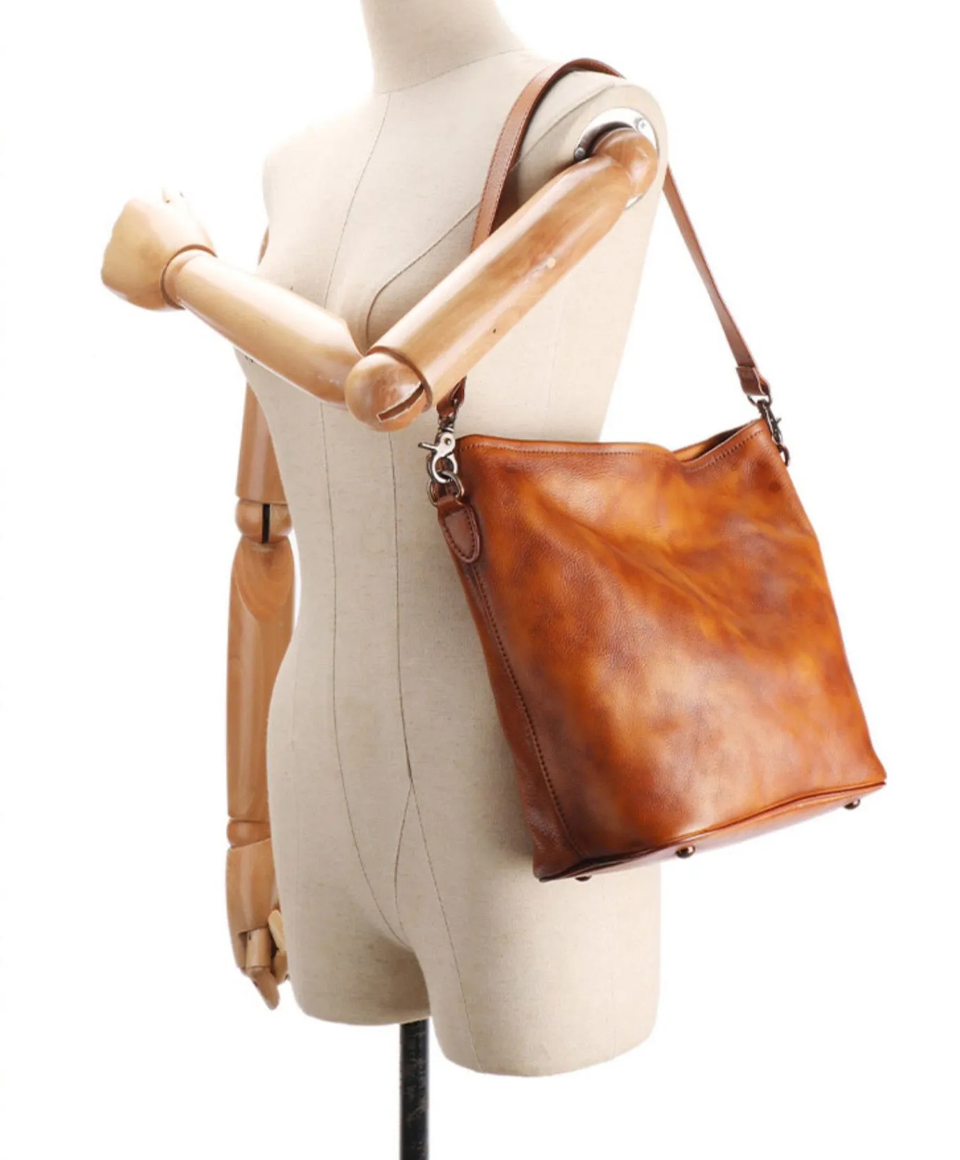 Chic Womens Leather Over The Shoulder Bag Black Crossbody Bags For Women