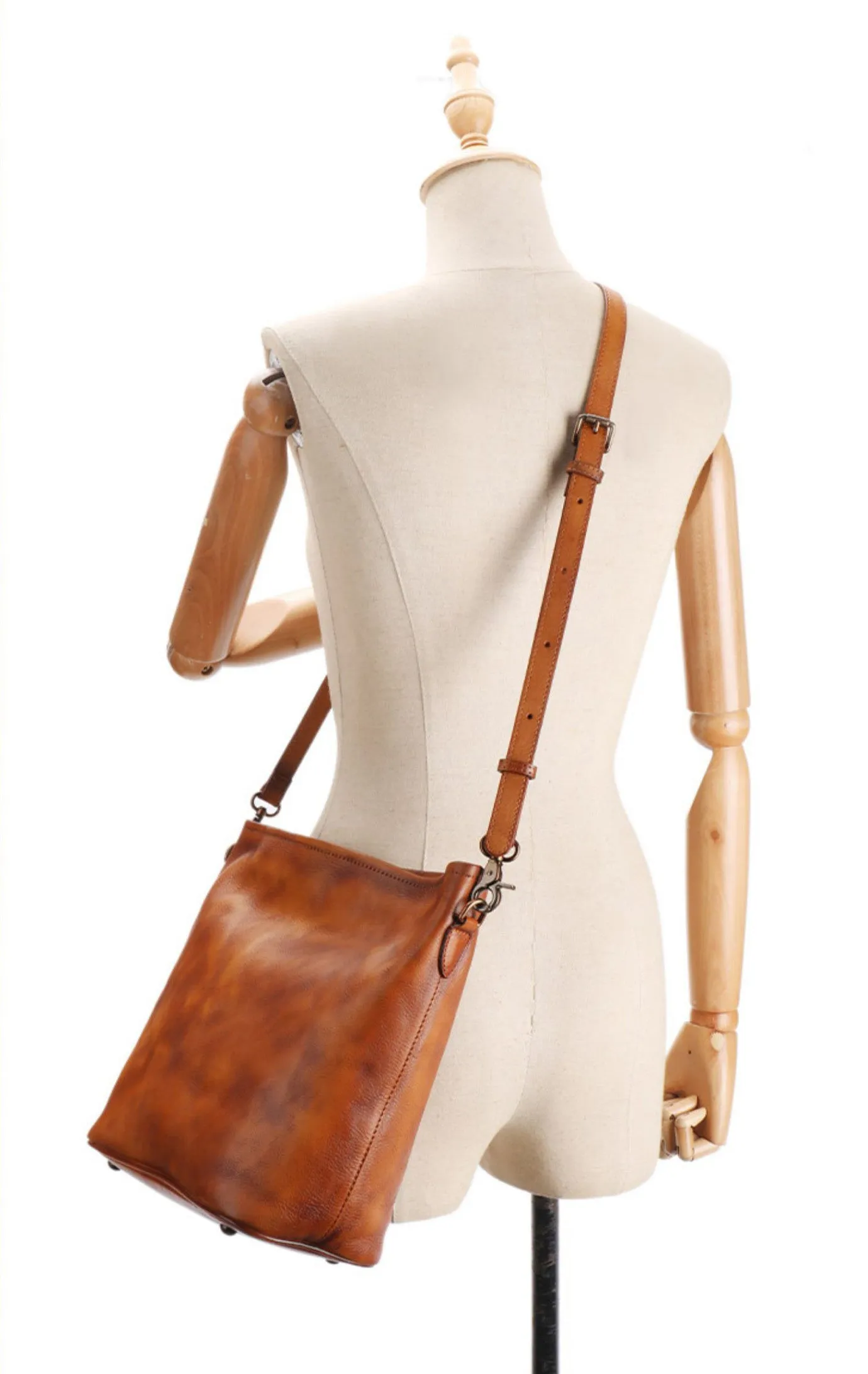 Chic Womens Leather Over The Shoulder Bag Black Crossbody Bags For Women