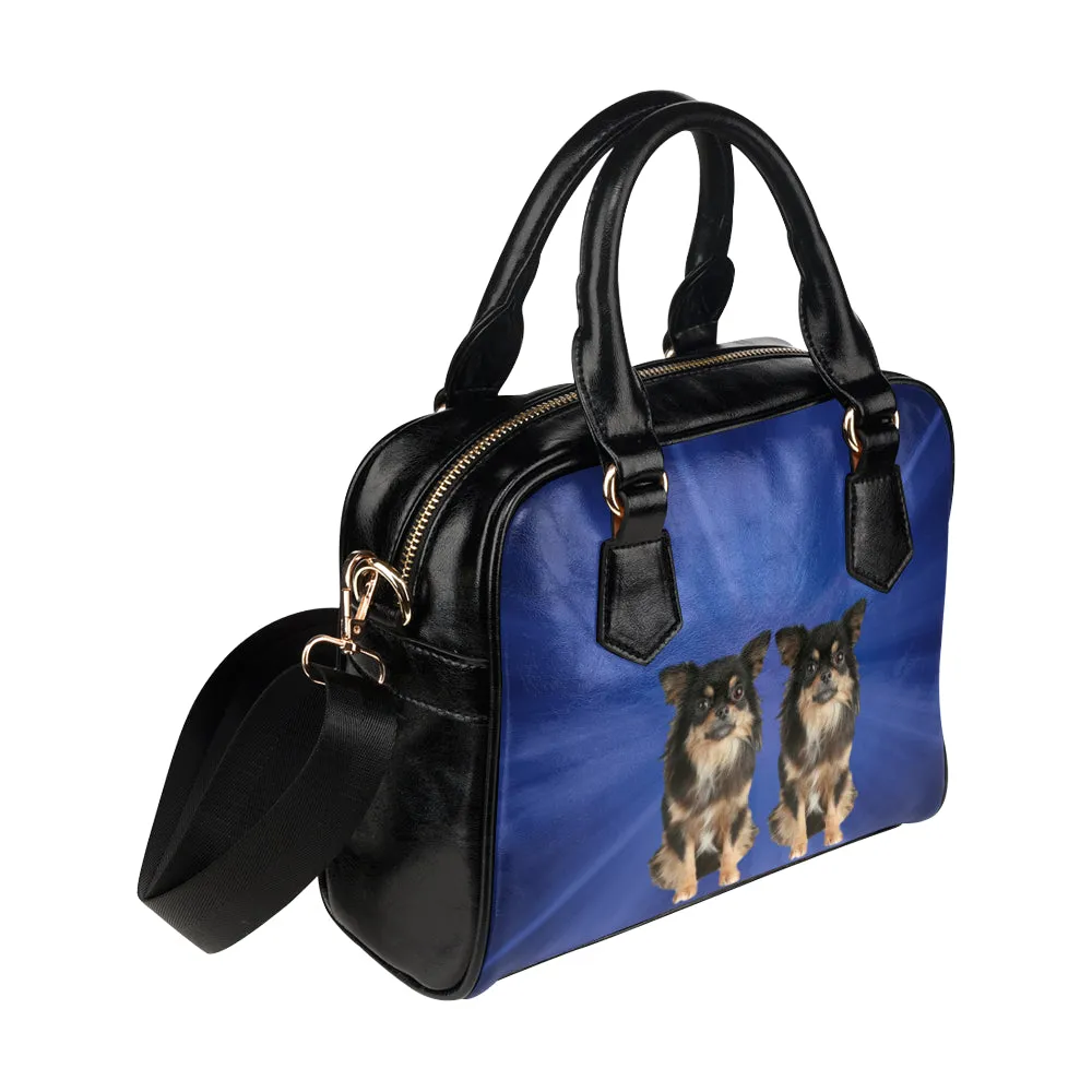 Chihuahua Shoulder Bag - Blue Long Hair