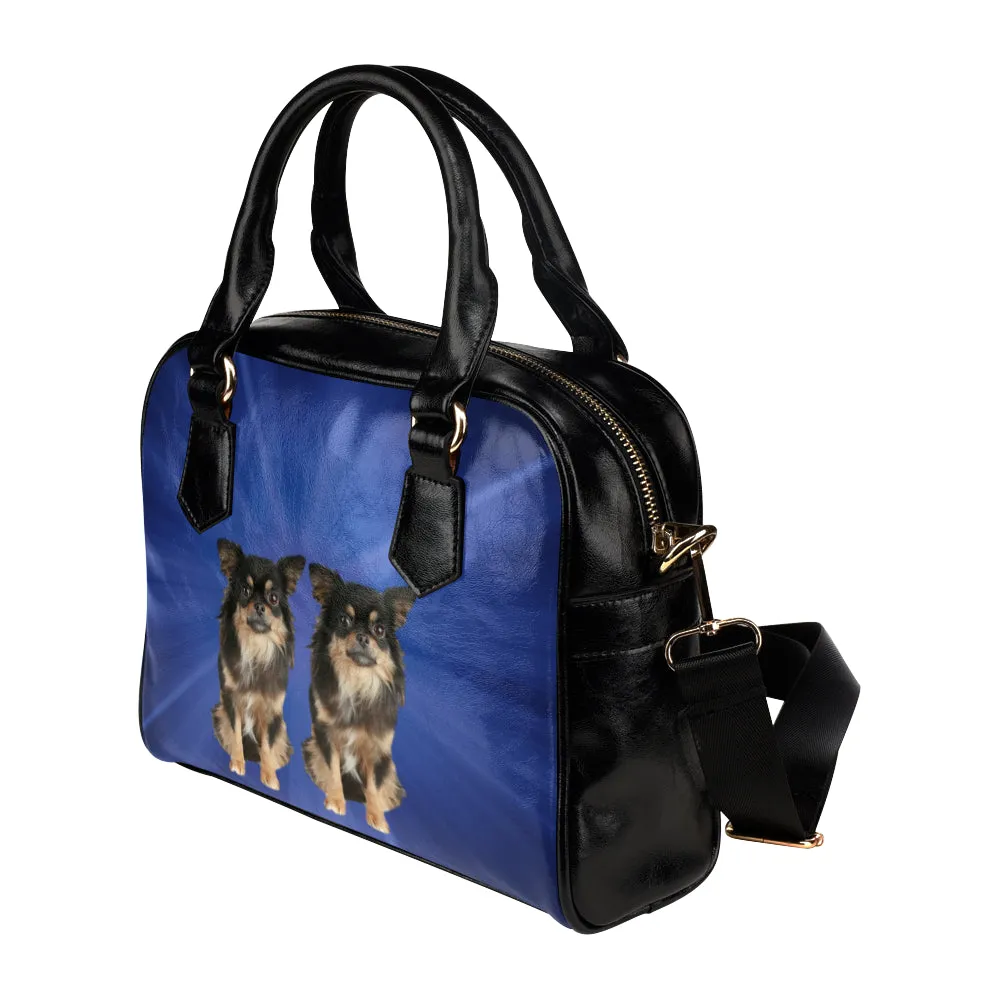 Chihuahua Shoulder Bag - Blue Long Hair
